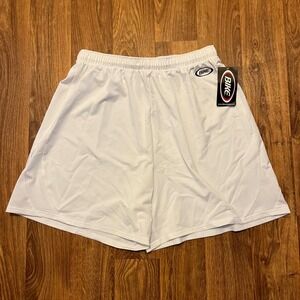 Bike Athletic Shorts Mens XL White L852 Mesh Elastic Waist Gym Sports NWT